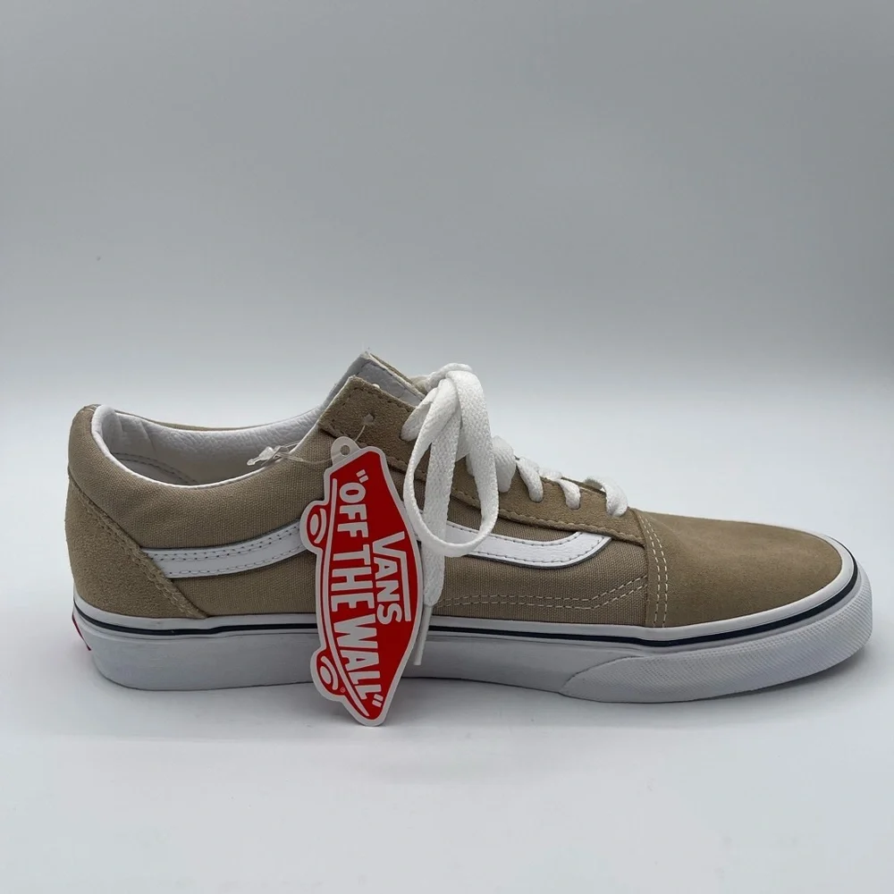 Van Old Skool Tan/White Shoe w/ Black Foxing Suede/Canvas M-8.0 W-9.5 NWOB - Picture 2 of 7